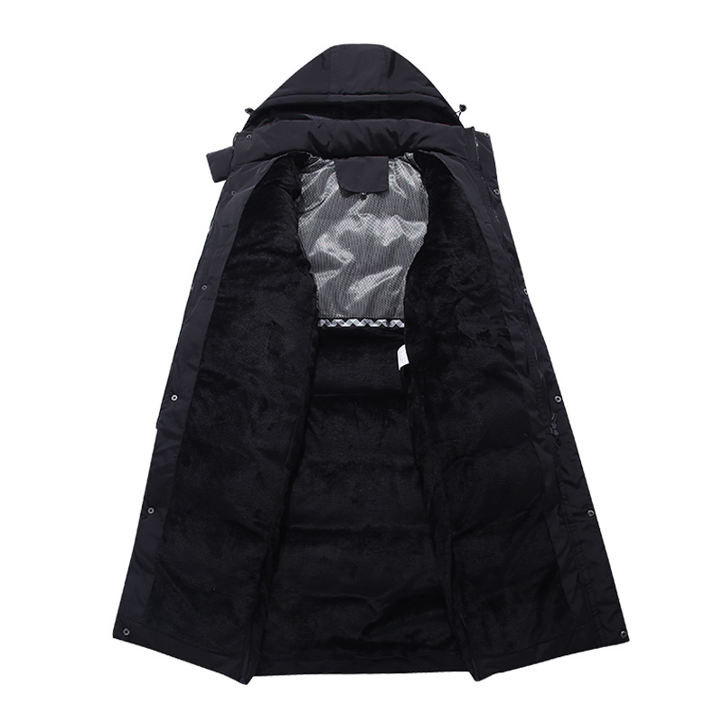 Men's Clothing mid length cotton coat for men mid length plus velvet and thickened dad cotton coat defense uniform winter cotton coat for men_voghion.com