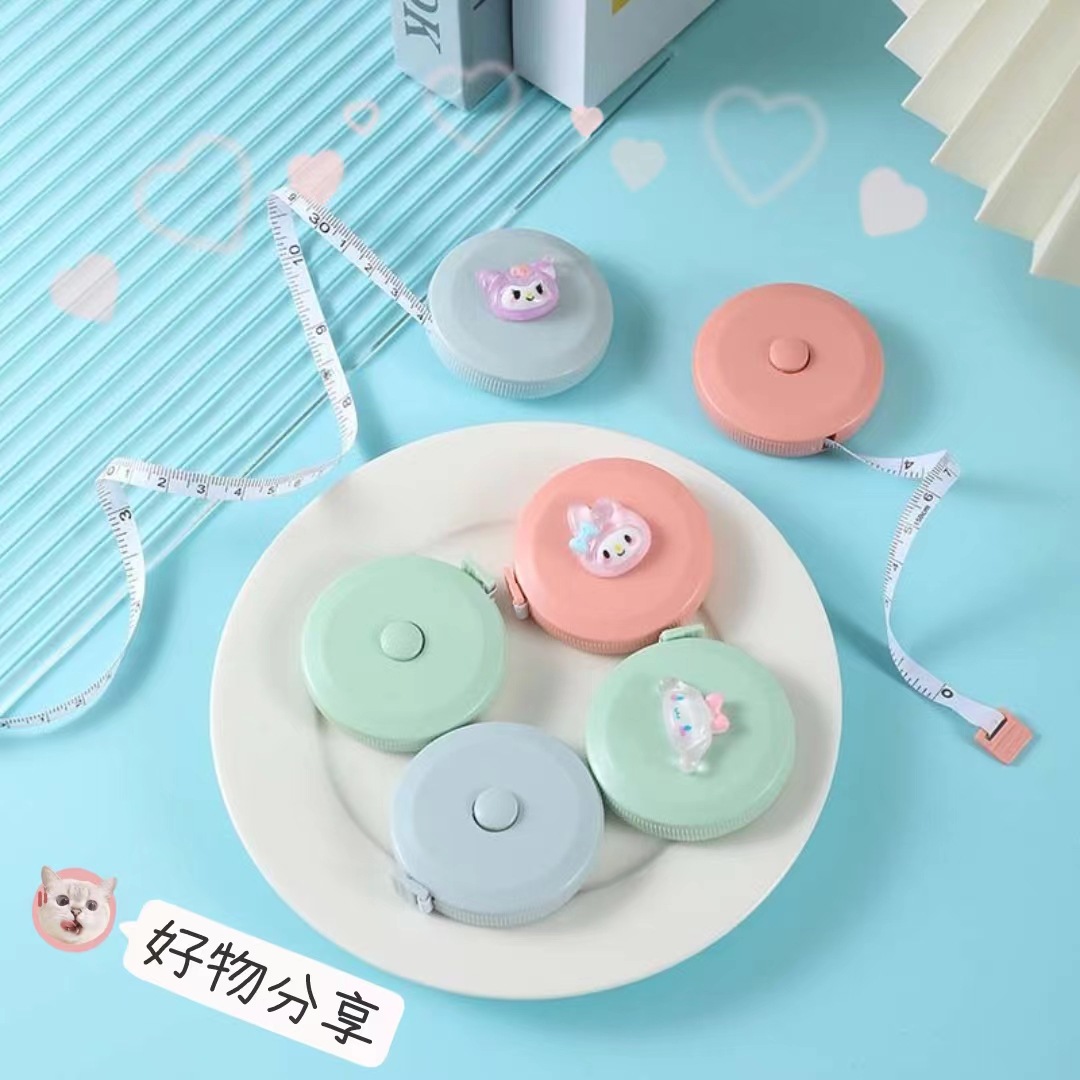 Cute cartoon tape measure, automatic retractable, carry-on soft ruler, mini small tape measure, measuring height, measuring clothes, soft ruler