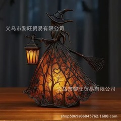 跨境Halloween Witch Lamp 哥特式万圣节女巫灯万圣节爱好者礼物