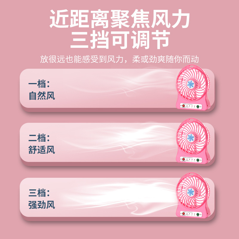 (Cross-border trading), handheld air fan for students, with snowflakes 4
