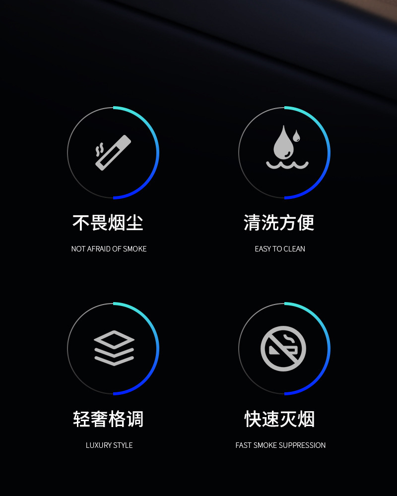 Car Ashtray Creative Transparent Water Tank Quick Smoke Extence Car Smoking Artifact One Button Open Cover Car Ashtray