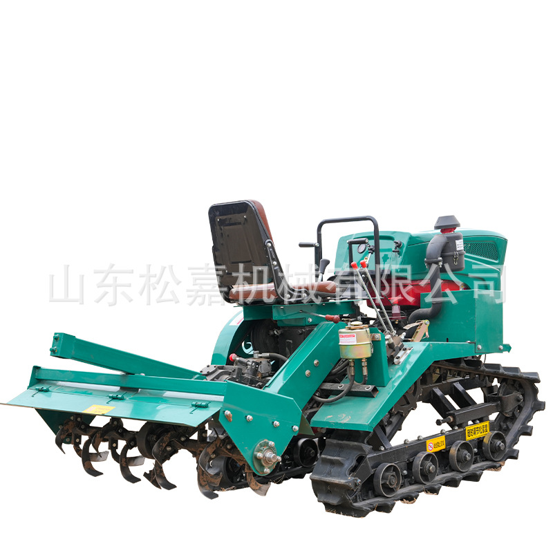 pequeño tipo de montaje de la máquina de arado rotativo de orugas, agua y sequía, micro-cultivador de arado de zanja, arado de tierra, equipo de cultivo diesel