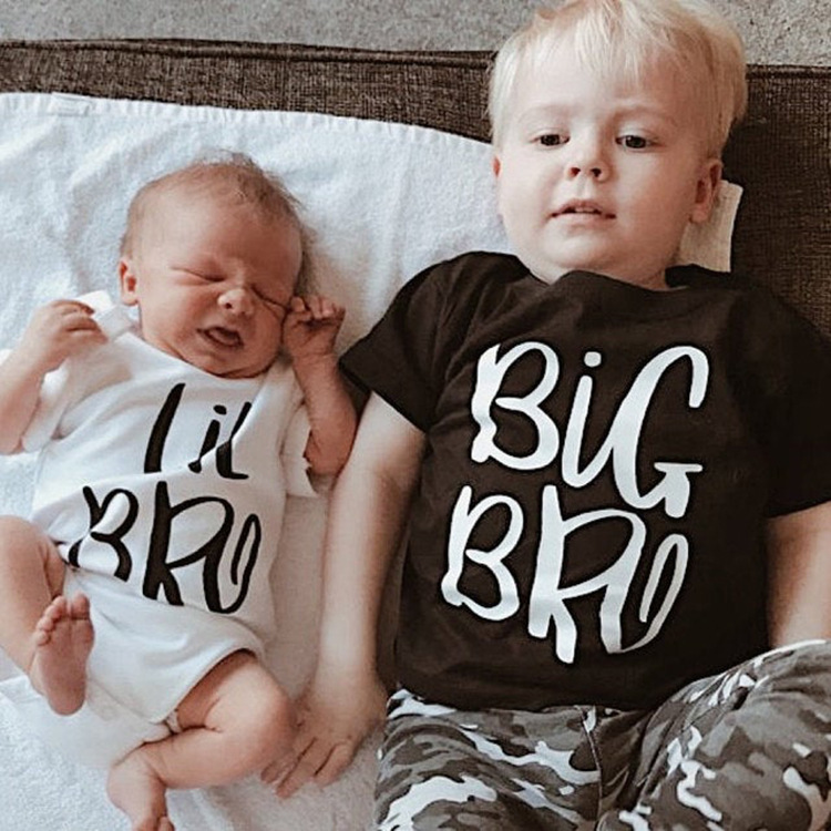 BIG SIS BRO LIL sisters Wish AliExpress Amazon twin cotton short sleeve jumpsuit romper