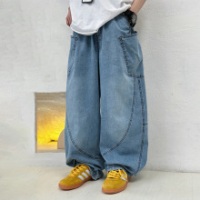 DK童装25秋季日系女男童复古牛仔裤儿童中大童弯刀裤休闲裤长裤子