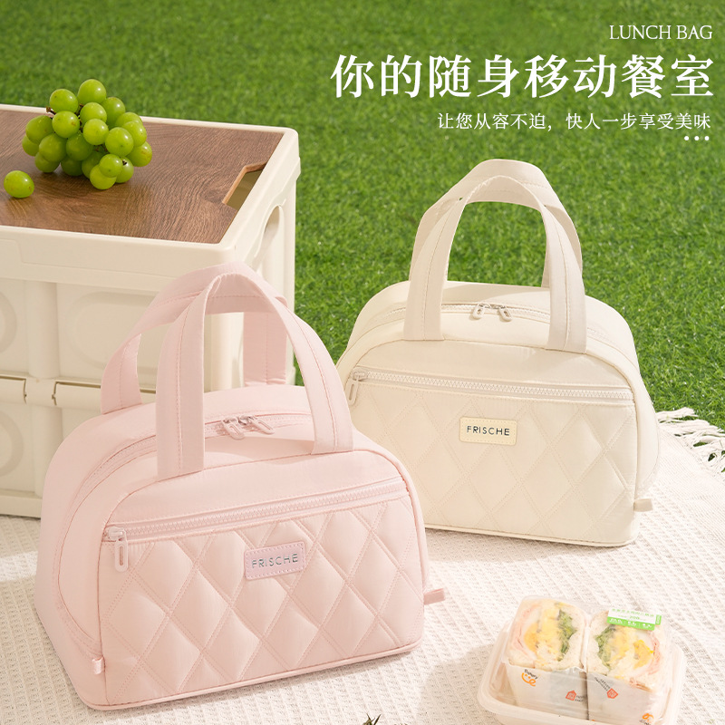 Nueva bolsa de almuerzo portátil de moda de alto valor facial para estudiantes de oficina con bolsa de almuerzo portátil bolsa de aislamiento de calor
