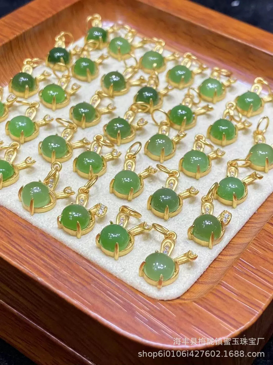 和田玉兔子吊坠925银镶嵌和田玉兔子手链小提溜diy饰品配件挂件