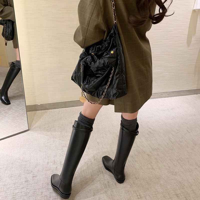 牛皮版葡萄妈真皮平底长靴胖mm粗腿长筒靴女英伦风骑士靴高筒靴子|undefined