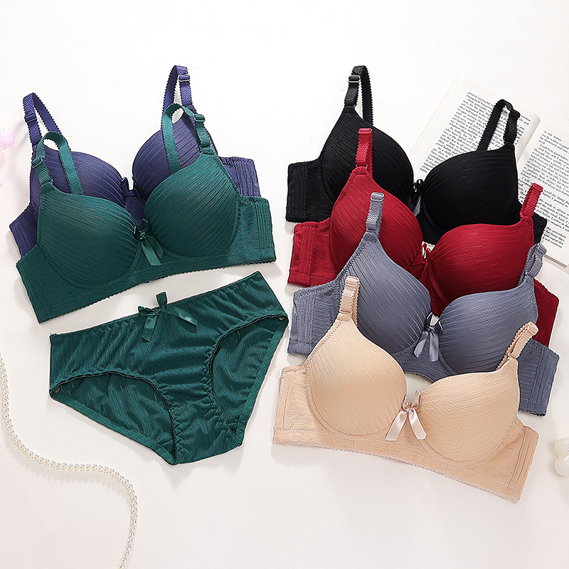 Įvairių spalvų variantai patogiam, kvėpuojančiam, reguliuojamo dydžio moteriškam apatiniui, per dideliam liemenėlių komplektui_voghion.com