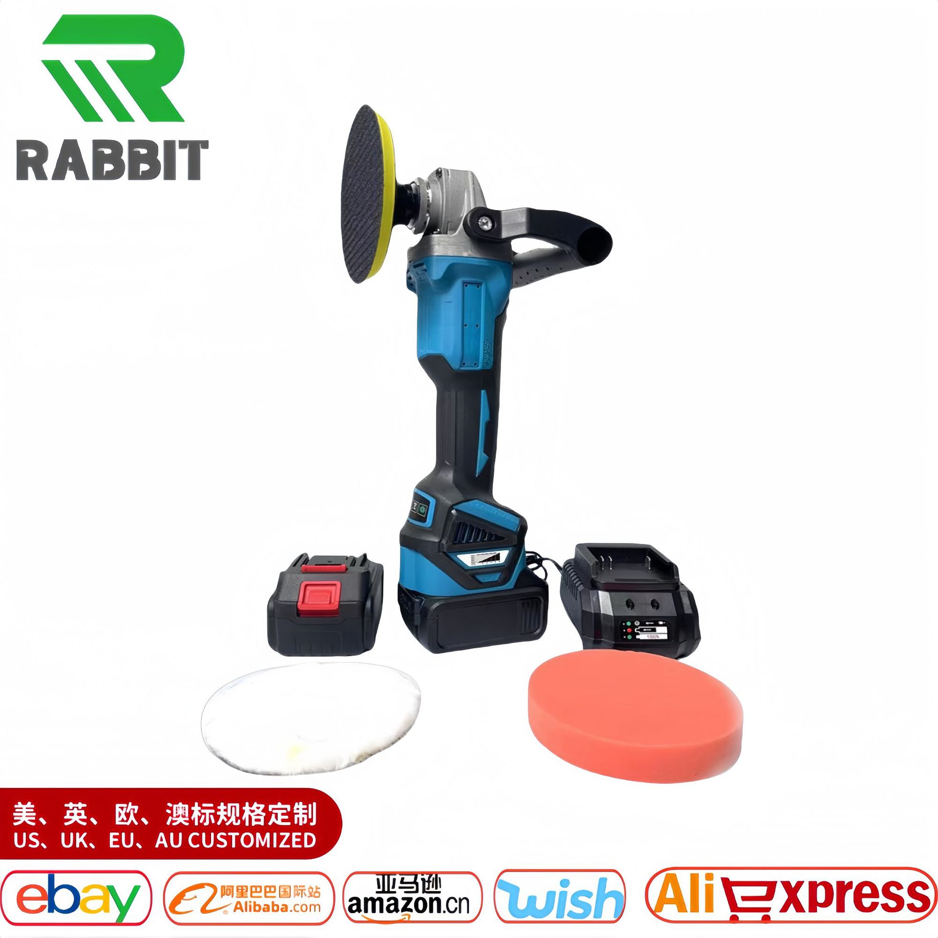 厂家直销无刷锂电抛光机充电式打磨机便携式小型无线汽车抛光打蜡