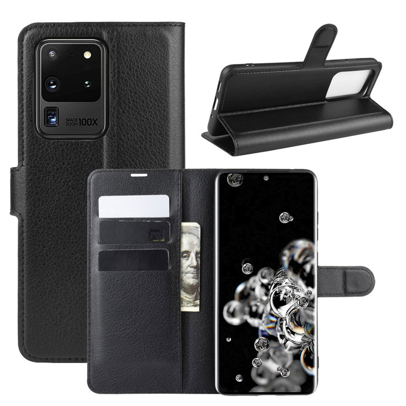 For Samsung S20 mobile phone case A51/A71/Note10 protective case flip anti-fall bracket mobile phone leather case