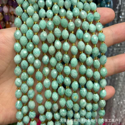 Zərgərlik ara hissələri: necklace accessories, wholesale - amazonite-8x6mm-approximately-18-beads-per-strand-short-style