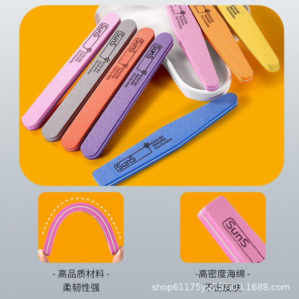 Double-sided sponge polishing cloth for manicure for nails