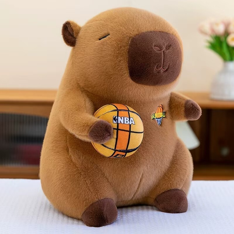 カピバラぬいぐるみ カピバラ人形 ぬいぐるみ 布製人形 子供用抱き枕 女の子の誕生日プレゼント ギフト 卸売|undefined
