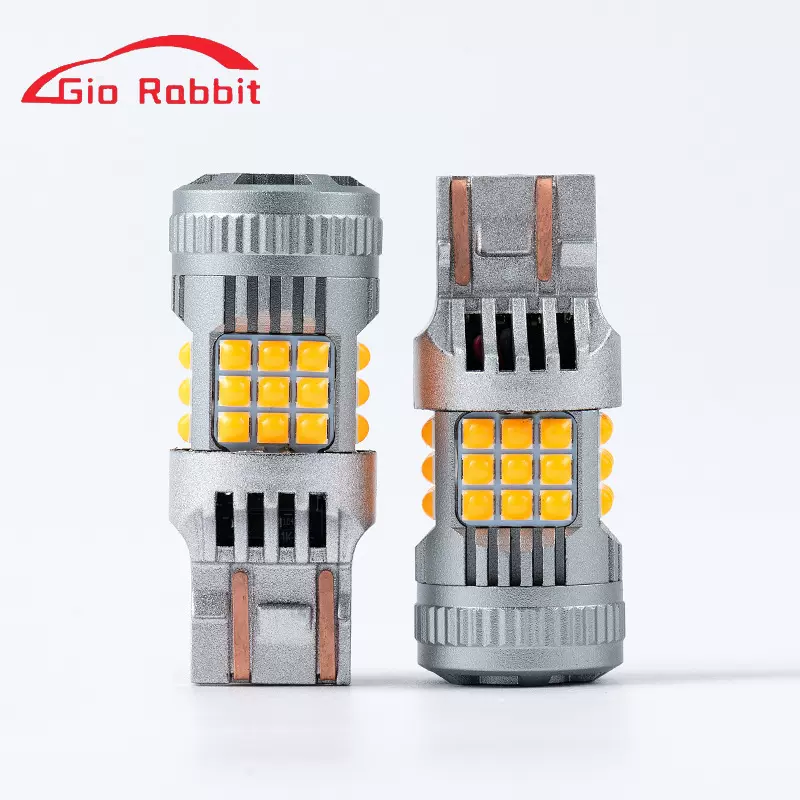 跨境货源led汽车刹车灯 倒车灯 7440/7443灯泡3030led转向灯高亮