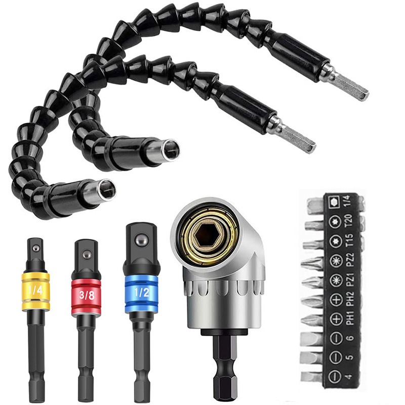 Manga de cambio rápido universal flexible eje destornillador Dispositivo de esquina manga mágica AD biela destornillador combinación traje