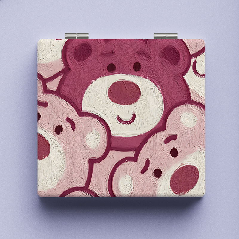Lindo espejo pequeño Sanrio Kulomi espejo de maquillaje portátil de alto valor espejo de maquillaje portátil dormitorio de estudiantes espejo de maquillaje plegable
