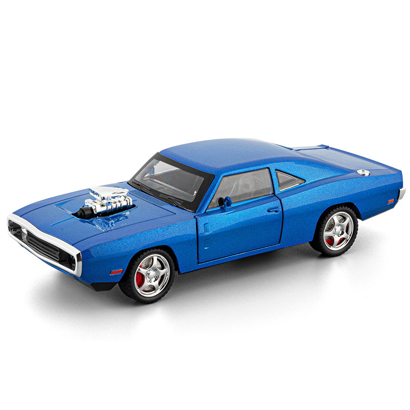 1: 24 Dodge Warhorse modelo de automóvil de aleación Echo sonido y luz clásico retro colección dormitorio escritorio decoración creativa coche deportivo