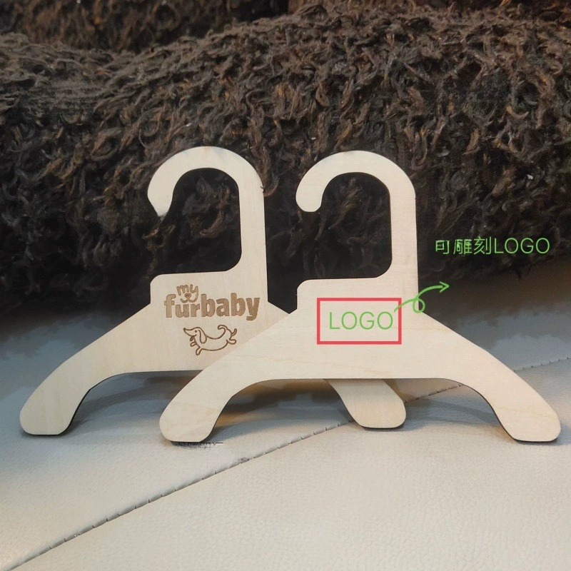 Деревянная вешалка для одежды для животных, вешалка для одежды для собак, вешалка для одежды для кошек из массива дерева, маленькая вешалка для детской одежды