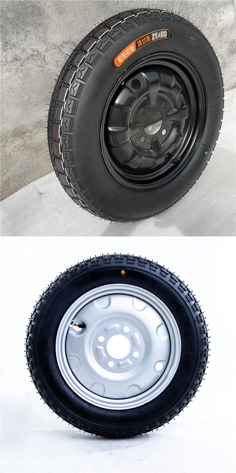 Electric Tricycle Rear Wheel Steel Wheel Hub Steel Rim Plate Wheel 4.00/3.00/3.75/3.50-12 Thickeneded Wheel