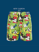 2025夏季跨境欧美休闲风海绵宝宝同款情侣海边度假沙滩裤潮流