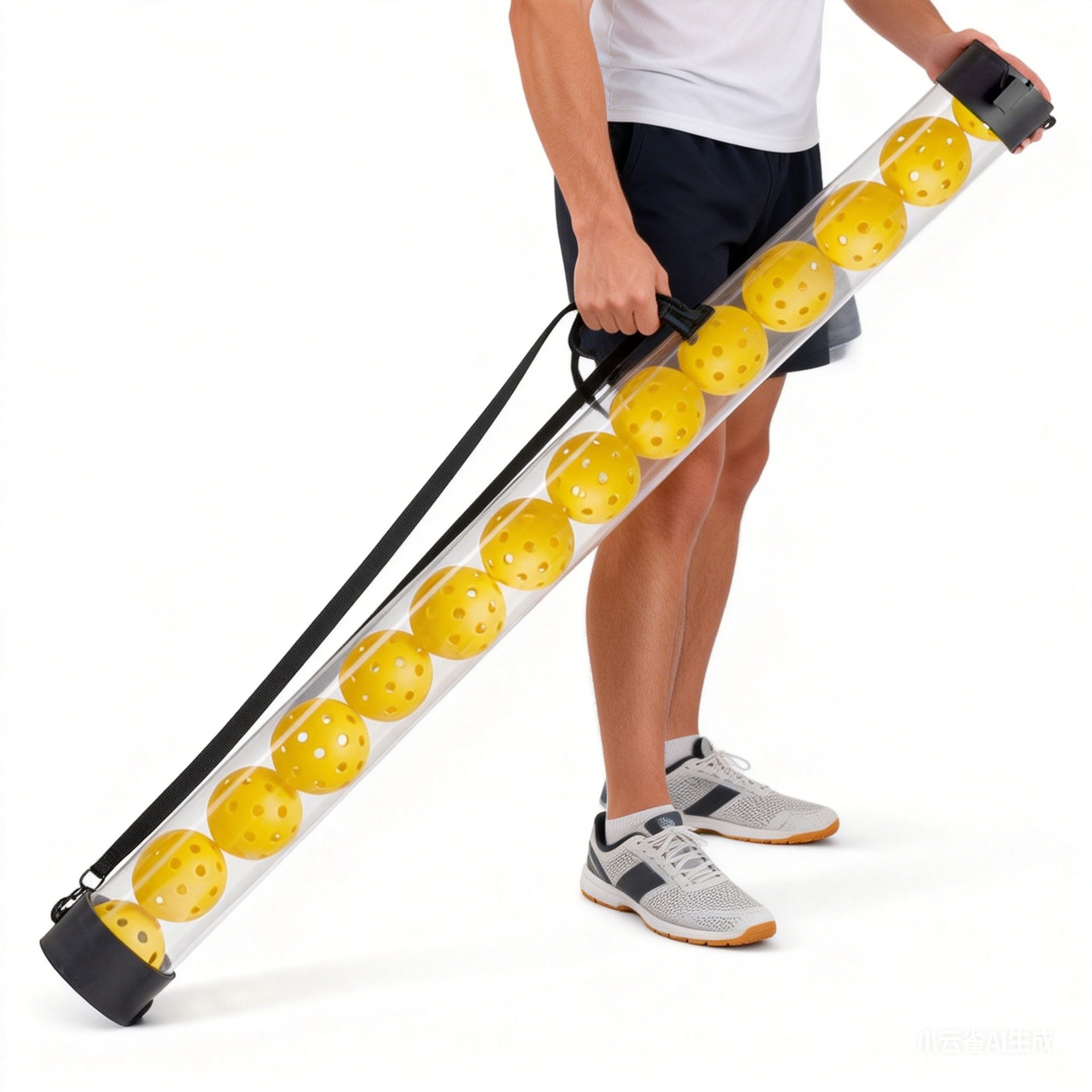 Professional Pickleball Ball Retriever, No-Bending Ball Pick-Up Tube, 40-Hole Injection-Molded Ball Pickup Tube, Outdoor Training Ball Pick-Up