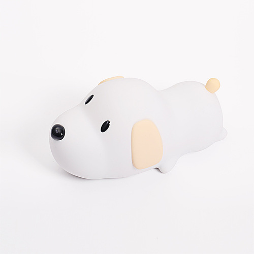 Cute Children's Stuffed Dog Night Light with Silicone Charging USB Lamp, Cartoon Gift, Creative Puppy Table Lamp