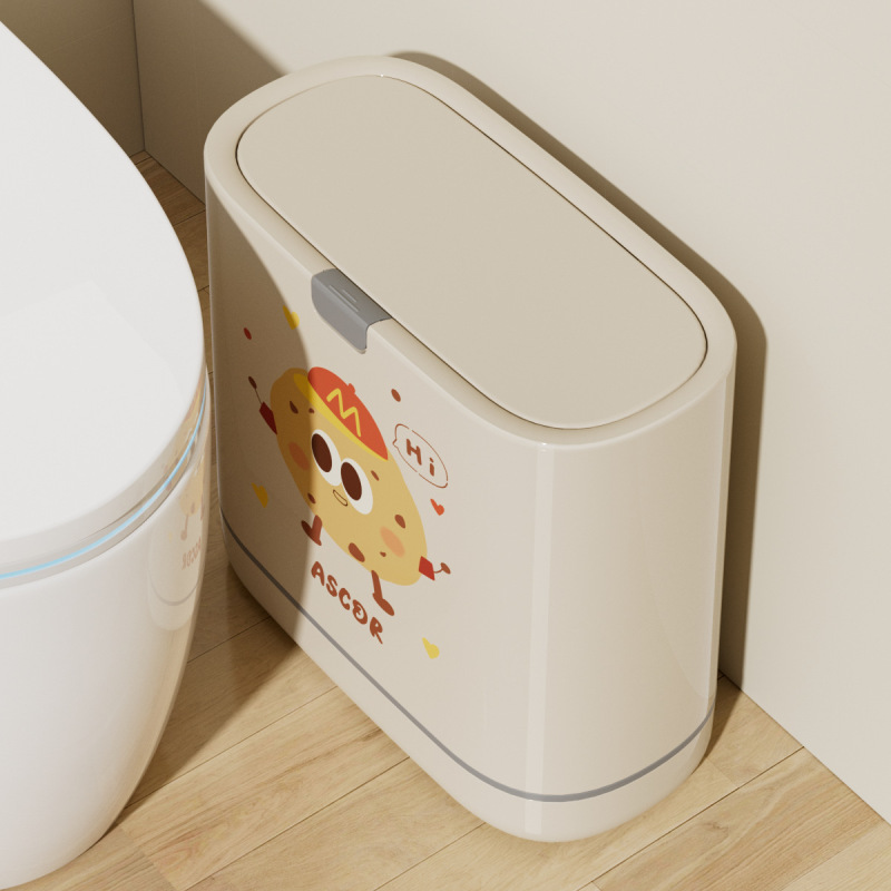 Narrow Gap Trash Can for Bathroom and Toilet, 2026 New Model, Household Use with Lid, Large Capacity, Stylish Design for Living Room and Kitchen Narrow Gap Trash Can for Bathroom and Toilet, 2026 New Model, Household Use with Lid, Large Capacity, Stylish Design for Living Room and Kitchen
