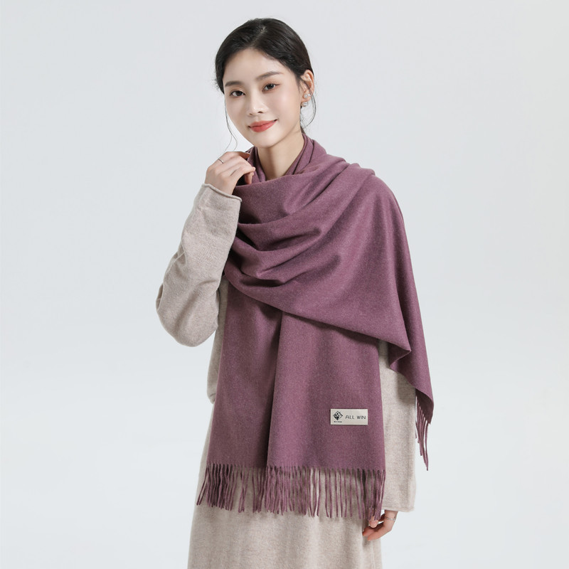 Wool Cashmere Scarf For Women And Men Winter Warm Shawl_voghion.com