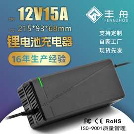 工厂批发12V15A锂电池充电器12.6V14.6V电动叉车扫地车无人机器人