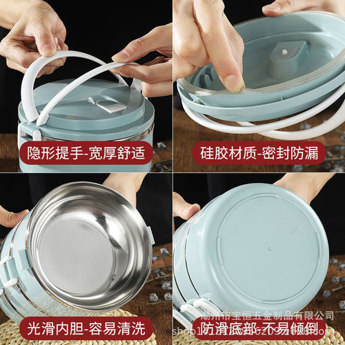 Factory sold stainless steel divided compartment insulated lunch box student cute lunch box 3 layers 2 layers adult multi-layer 4 lunch boxes with lid