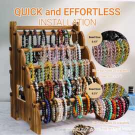 木制收纳展示架手镯手串收纳架摆摊夜市梯形置物架收纳架