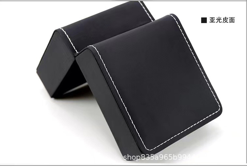 매트 반투명 가죽 블랙 화이트 라인