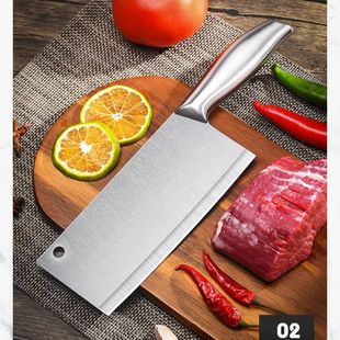 Factory wholesale household kitchen knife sharp cutting dual-purpose kitchen dedicated full steel handle grinding-free durable sharp meat cutting