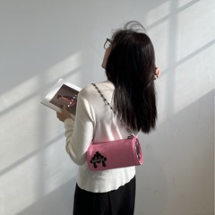 おしゃれな小さい丸いバッグの女性の斜め掛けの2025新型の夏のクロスチェーンのわきの下の手提げの円筒の包みの高級感