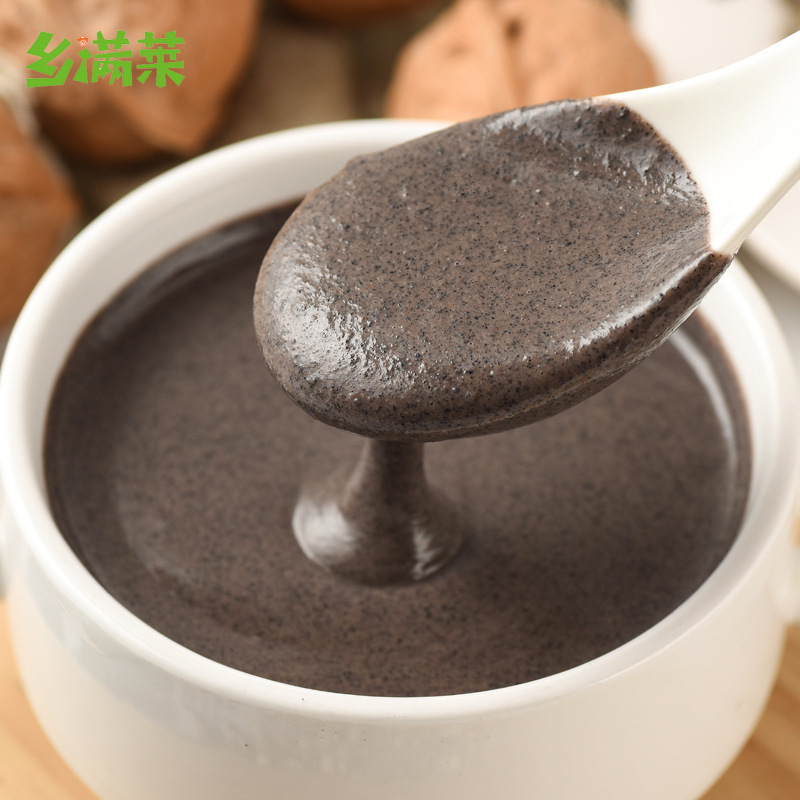 黒胡麻のクルミの桑の実の黒豆の粉のゴマのペーストの五穀の雑穀の代用の食事の粉は代行して食品の卸売りを調合します。|undefined