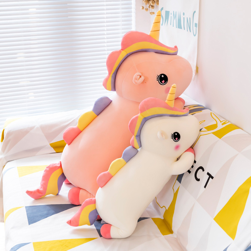 Invierno al por mayor nuevo juguete de peluche creativo Arco Iris unicornio muñeca niñas regalo Navidad almohada