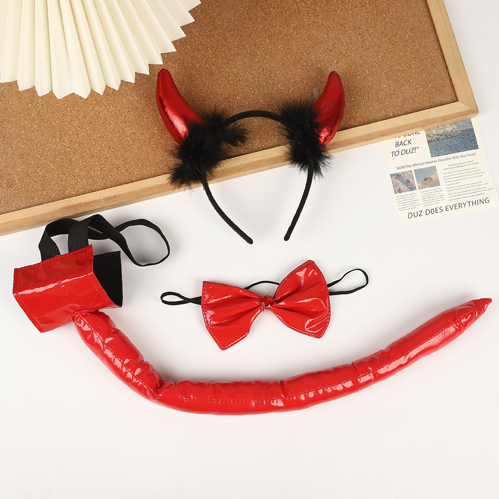 Costume de Halloween transfronterizo Cuerno de toro Demonio Fiesta temática Fiesta de baile de maquillaje Propósito de espectáculo