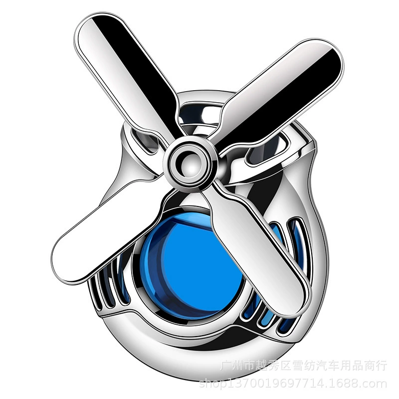 Новый автомобильный выход воздуха Жидкая ароматерапия Четырехлистная ветряная мельница Духи Yuedong Air Outlet Рулевой Вращающийся выход воздуха Атом Air Outlet