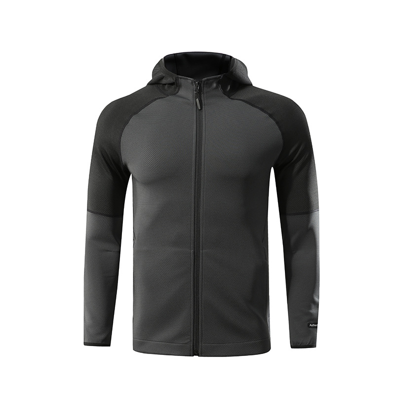 Primavera al aire libre de los hombres y las mujeres de la chaqueta deportiva casual de punto engrosada con capucha de manga larga superior transfronteriza UA al por mayor exclusiva