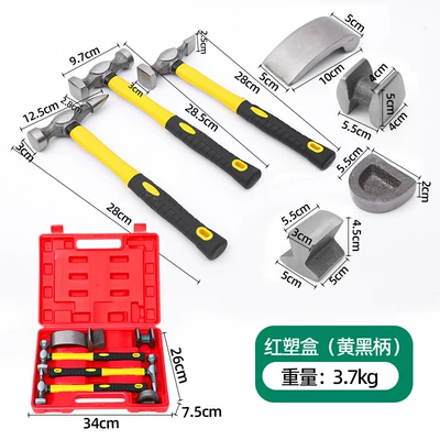 Sheet Metal Repair Tools, Mühərrik tənzimləmə alətləri - red-plastic-box-yellow-and-black-handle