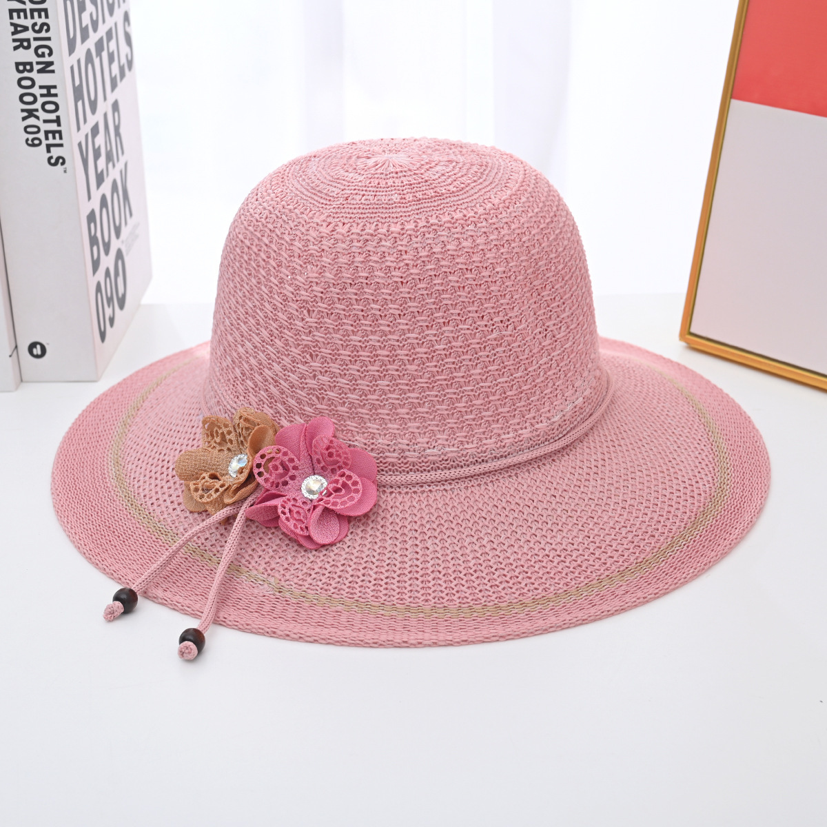 Verano nuevo sombrero de paja de mujer viajar sombrero de sol anti-UV moda versátil gran sombrero de protección solar sombrero de mujer