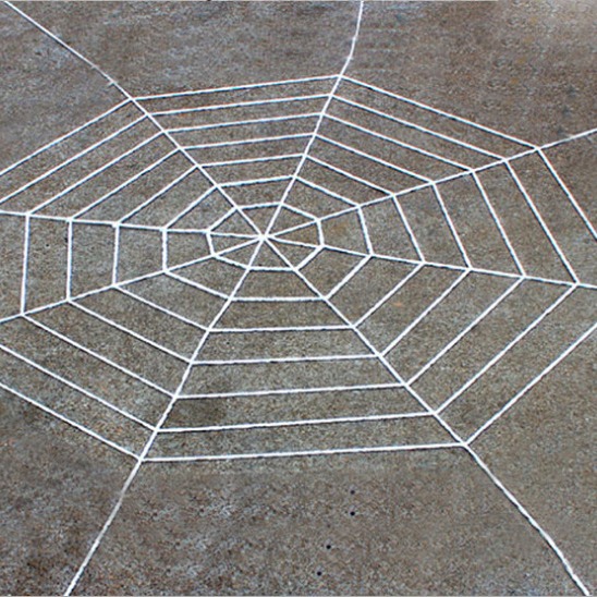 Halloween flannel spider web 1.5/3.6 m cotton thread black and white web bar haunted house props ghost festival decoration Spider
