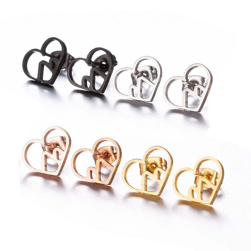 Women's Simple Style Geometric Snowflake Stainless Steel No Inlaid Ear Studs Stainless Steel Earrings display picture 2