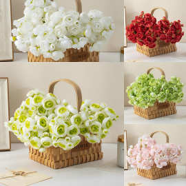 仿真迷你露莲花束小茶玫玫瑰花装饰品新娘手捧绢花家居装饰假花