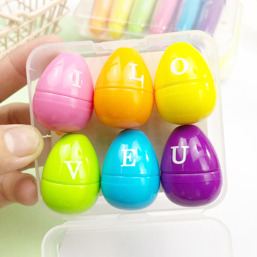 Wholesale Student Creative Cartoon Mini Fluorescent Pens 6-Color Set Box Packaging Marking Colorful Fluorescent Pens Stationery