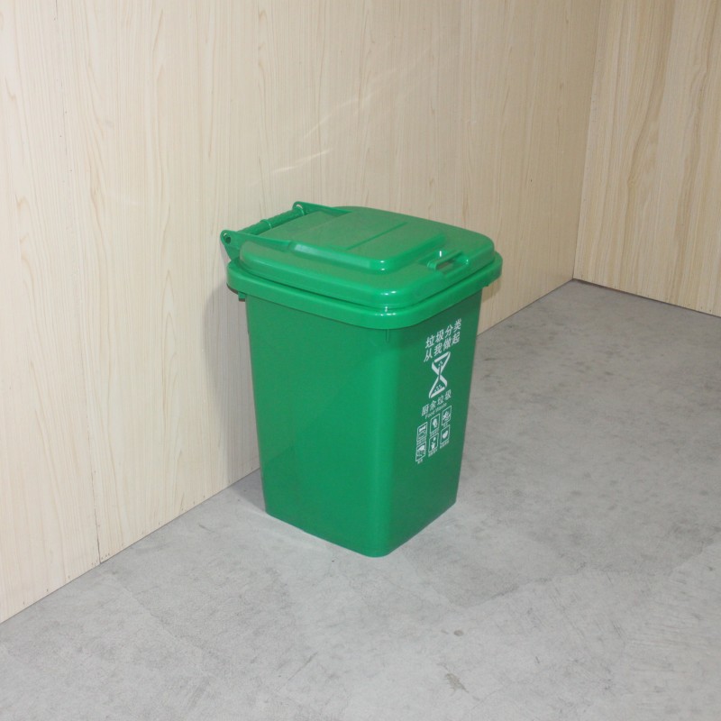小区乡村酒店清洁垃圾收纳桶浙江批发塑料加厚带盖50L容量垃圾桶