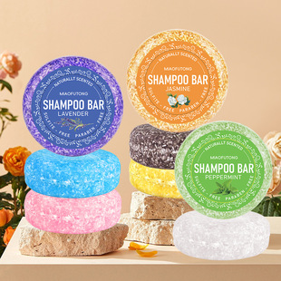 Cross-border foreign trade shampoo bar jasmine lavender silicone-free shampoo soap coffee lemon shampoo soap soap