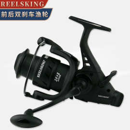 KP系列跨境双卸力浅金属头前后刹鱼线轮海竿抛竿鲤鱼渔线轮水库钓