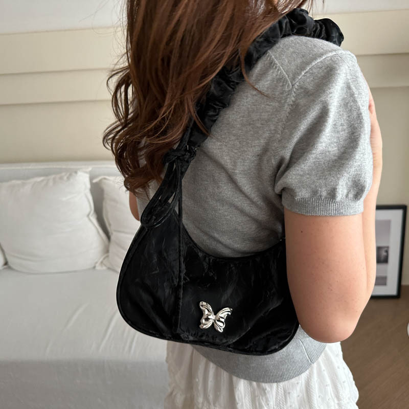 Bolso de nicho súper caliente para mujer 2024 nuevo bolso de mensajero popular de todo fósforo bolso de axila de hombro plisado de moda de alta gama