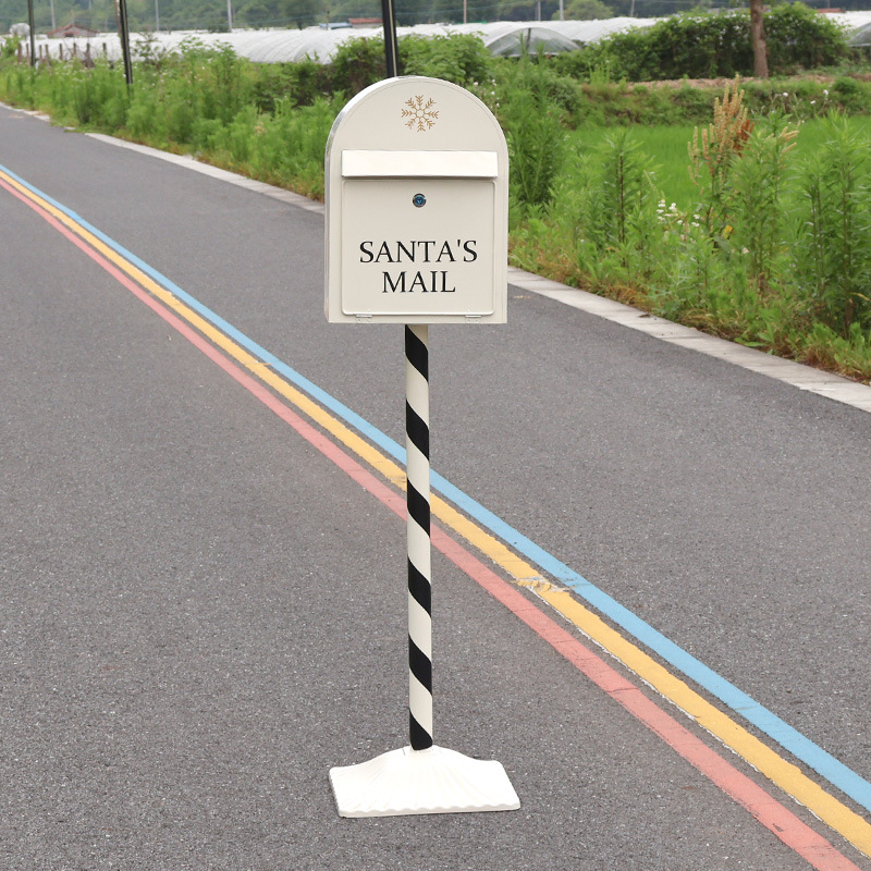 Caja de correo de hierro forjado retro europea modelo de caja de correo de opinión al aire libre a prueba de lluvia con cerradura caja de correo de periódicos accesorios de decoración roja en línea image 8